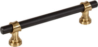 Dakota Bit Pull 5 1/16 Inch Flat Black and Honey Bronze M2716