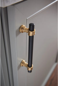 Dakota Bit Pull 7 9/16 Inch Flat Black and Honey Bronze M2740