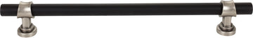 Dakota Bit Appliance Pull 12 Inch Flat Black and Pewter Antique M2778