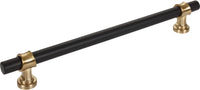 Dakota Bit Appliance Pull 18 Inch Flat Black and Honey Bronze M2788