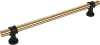 Dakota Bit Appliance Pull 18 Inch Honey Bronze and Flat Black M2789