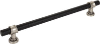 Dakota Bit Appliance Pull 18 Inch Flat Black and Pewter Antique M2790