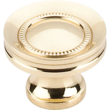 Somerset II Button Faced Knob 1 1/4'' M290 Polished Brass
