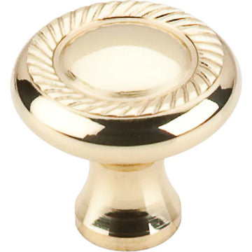 Somerset II Swirl Cut Knob 1 1/4'' M324 Polished Brass