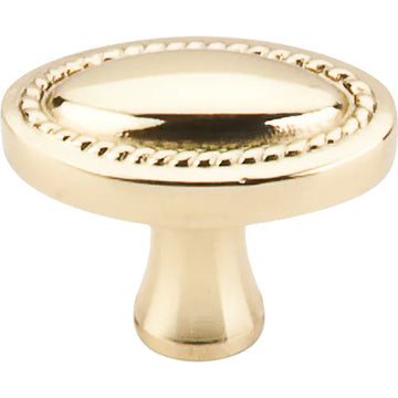 Somerset II Oval Rope Knob 1 1/4'' M346 Polished Brass