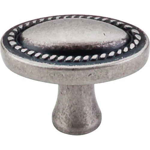 Somerset II Oval Rope Knob 1 1/4'' M401 Antique Pewter