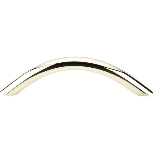 Nouveau Curved Wire Pull 3 3/4'' cc M423 Polished Brass