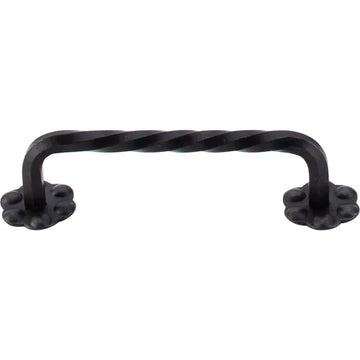 Normandy Thin Twist D-pull backplate 3 15/16'' cc M650 Patina Black