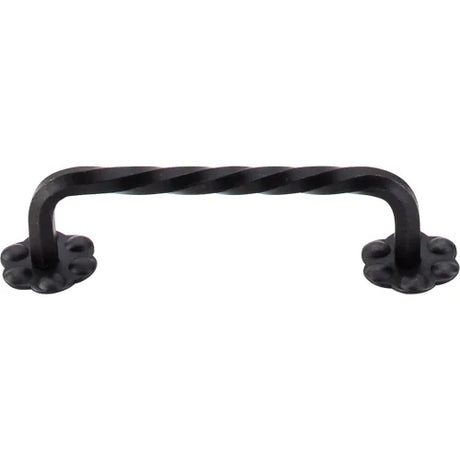 Normandy Thin Twist D-pull backplate 3 15/16'' cc M650 Patina Black