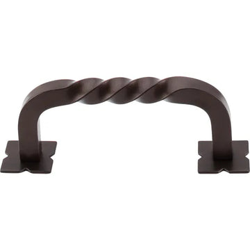 Normandy Square Twist D-pull backplates 3'' cc M783