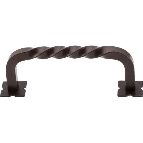 Normandy Square Twist D-pull backplates 3 3/4'' cc M784