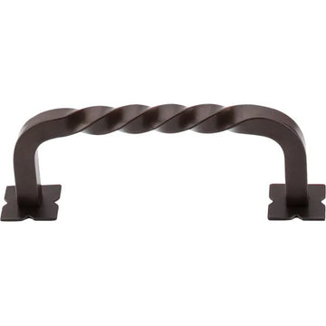 Normandy Square Twist D-pull backplates 3 3/4'' cc M784
