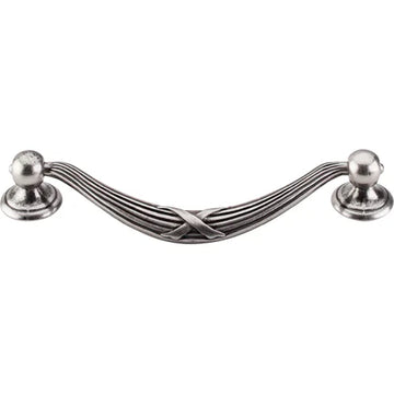 Edwardian Ribbon & Reed Drop Pull 5 1/16'' cc M932 Antique Pewter