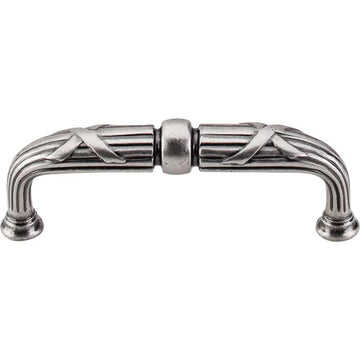 Edwardian Ribbon & Reed D-pull 3 3/4'' cc M935 Antique Pewter