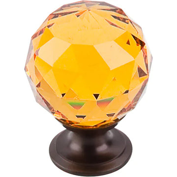 Amber Crystal Knob 1 3/8'' TK112ORB Oil Rubbed Bronze Base