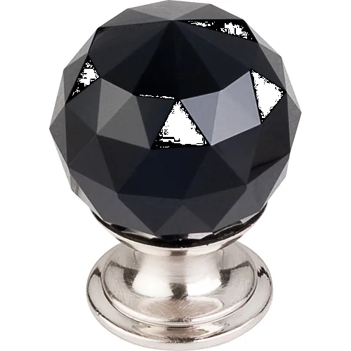 Black Crystal Knob 1 1/8'' Base