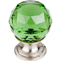 Green Crystal Knob 1 1/8'' Base