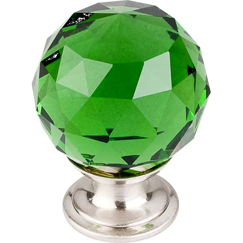 Green Crystal Knob 1 3/8'' Base