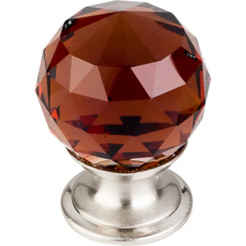 Wine Crystal Knob 1 1/8'' Base
