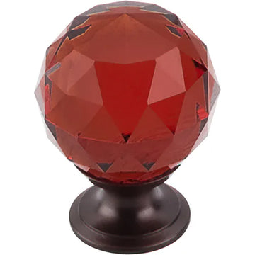 Wine Crystal Knob 1 3/8'' TK122ORB Oil Rubbed Bronze Base