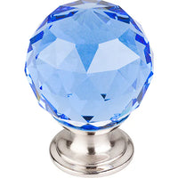 Blue Crystal Knob 1 3/8'' Base