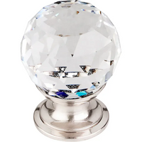 Clear Crystal Knob 1 1/8'' Base