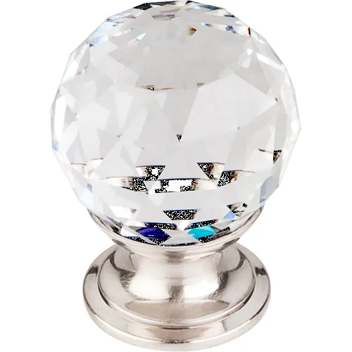 Clear Crystal Knob 1 1/8'' Base