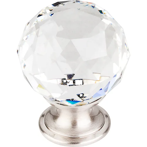 Clear Crystal Knob 1 3/8'' Base
