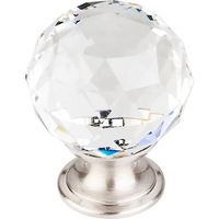 Clear Crystal Knob 1 3/8'' Base