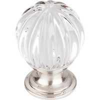 Clear Melon Crystal Knob 1 1/8'' Base