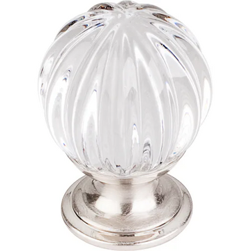 Clear Melon Crystal Knob 1 1/8'' Base