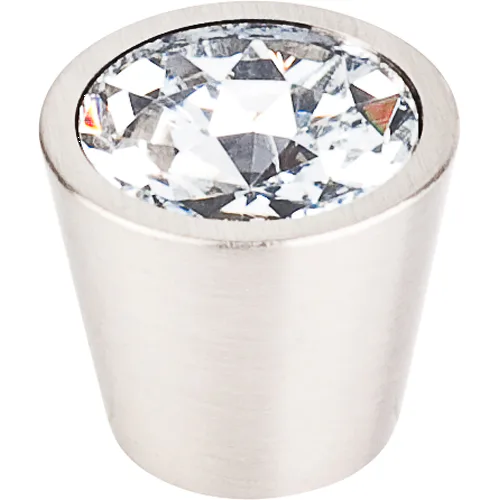 Clear Crystal Center Knob 3/4''   TK136