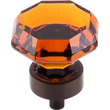Wine Octagon Crystal Knob 1 3/8'' TK138ORB Oil Rubbed Bronze Base
