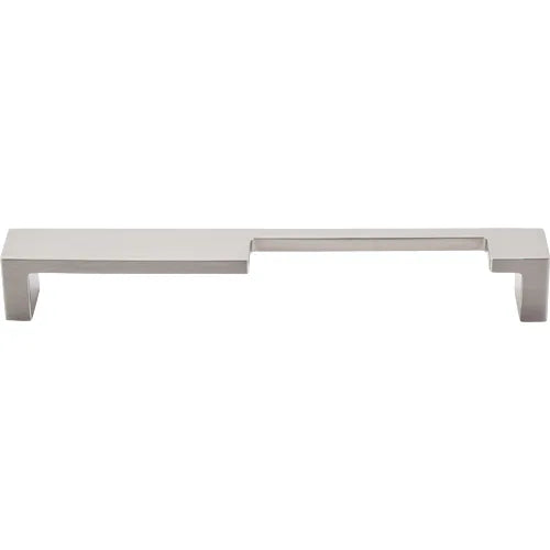 Sanctuary II Modern Metro Notch Pull B 7'' cc TK260BSN Brushed Satin Nickel