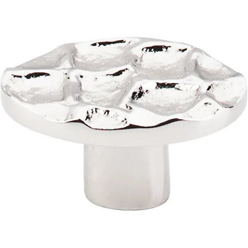 Cobblestone Oval Knob Small 2'' TK298PN Polished Nickel