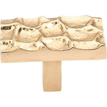 Cobblestone Rectangle Knob 1 7/8'' TK303BR Brass