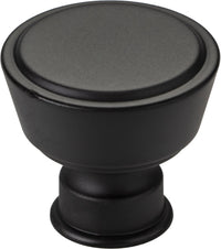 Regent's Park Ormonde Knob 1 3/8 Inch Flat Black TK3120BLK