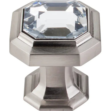 Chareau Crystal Emerald Knob 1 1/8'' TK390BSN Brushed Satin Nickel