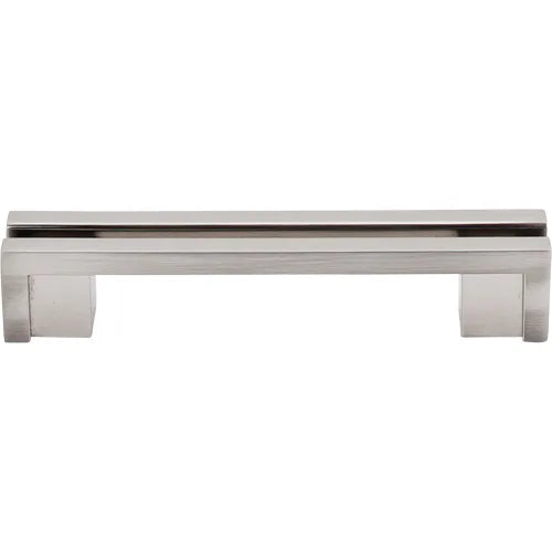 Sanctuary Flat Rail Pull 3 1/2'' cc TK55BSN Brushed Satin Nickel