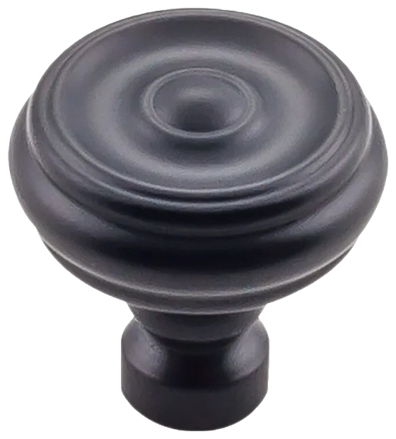Brixton Button Knob 1 1/4 Inch in Flat Black TK882BLK