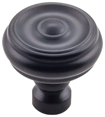 Brixton Button Knob 1 1/4 Inch in Flat Black TK882BLK